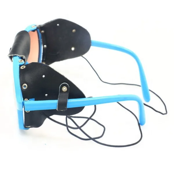 Fashion leather side shields kids sunglasses