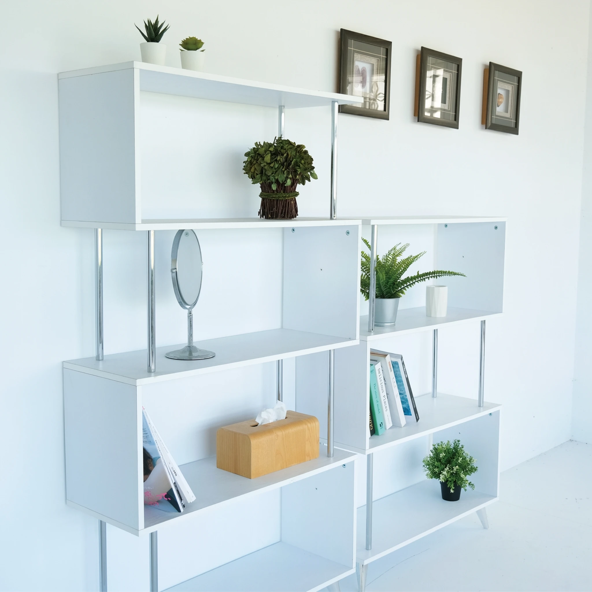 Hot Selling Home Style Display Book Shelf Decorative Standing Rack