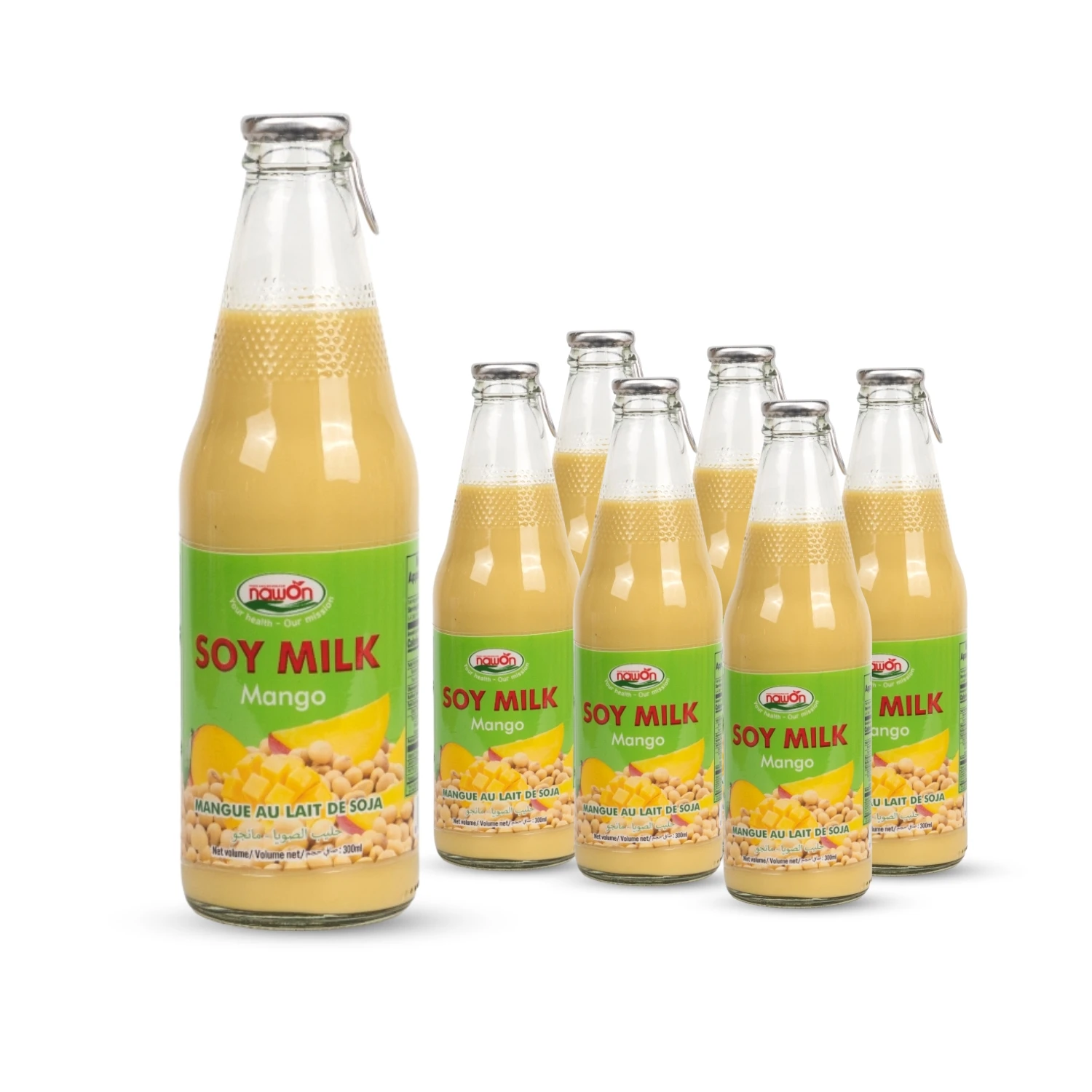 330 мл Nawon соевого молока стеклянная бутылка с соевым молоком и пюре из манго молочный напиток индивидуальная этикетка от производителя во Вьетнаме