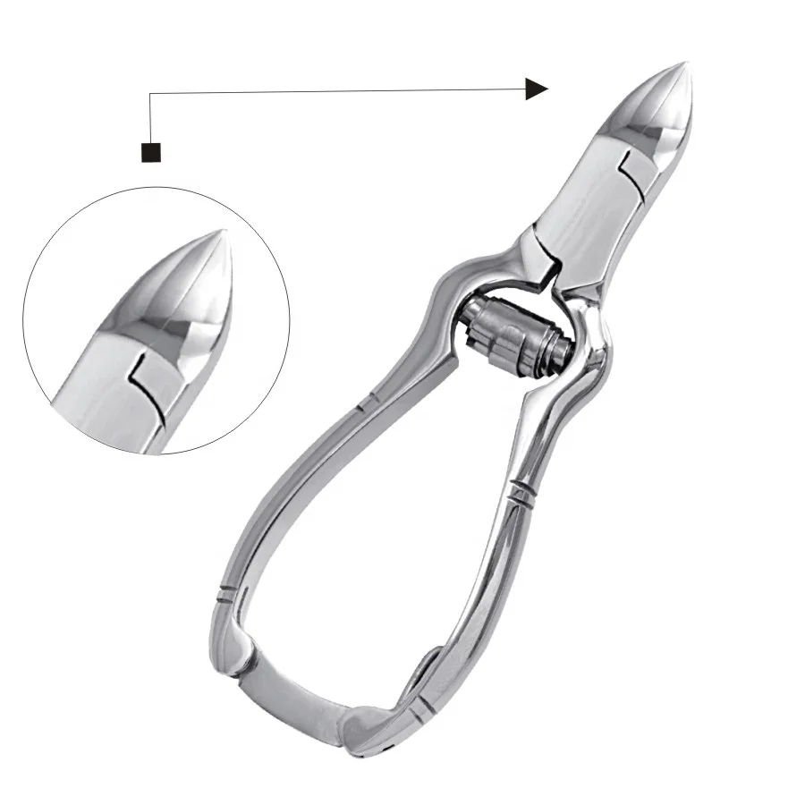 Super Sharp Curved Barrel Spring Toe Nail Clippers Heavy Duty Trimmers for Thick Toenails for Chiropody Podiatry
