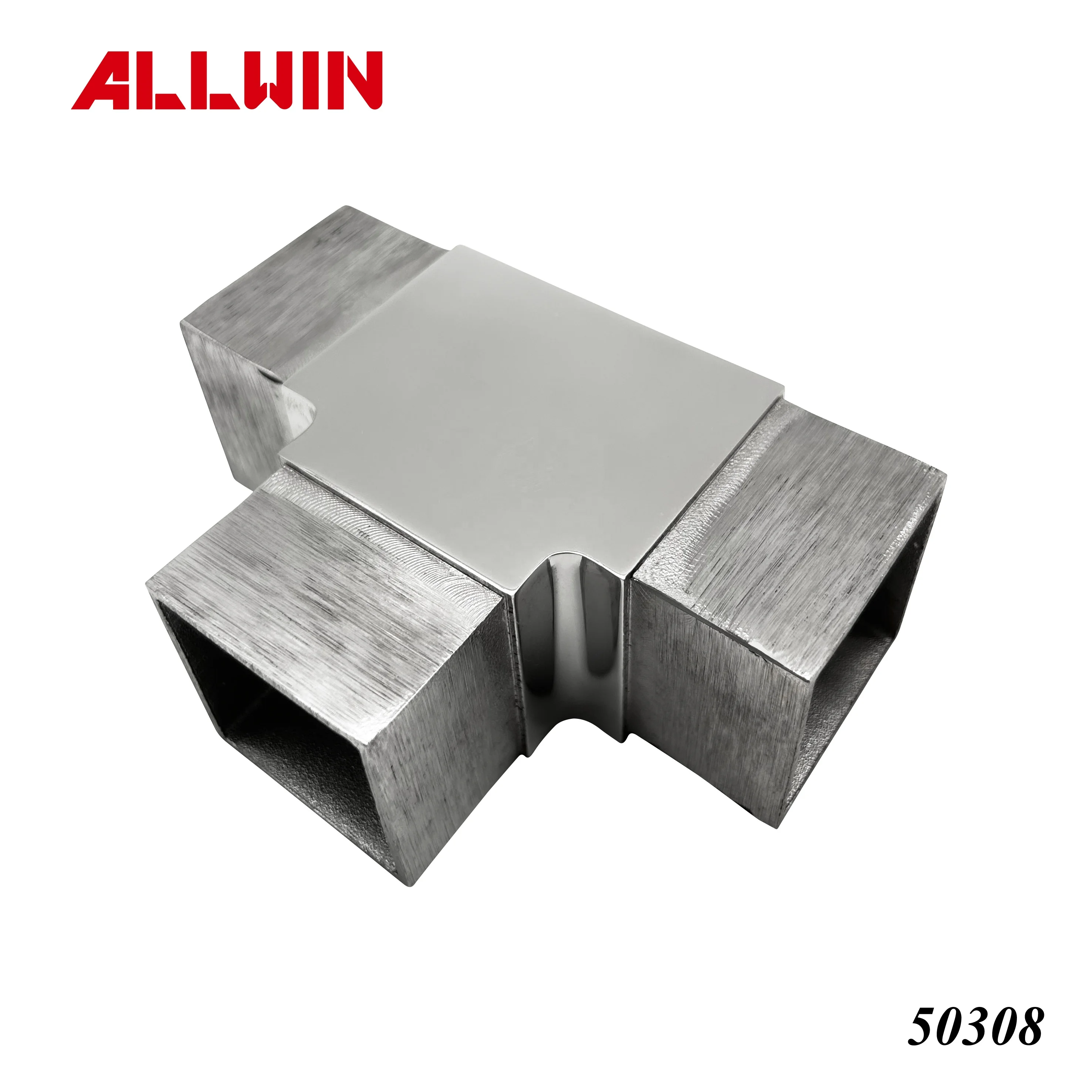 Stainless Steel Square Tube Connector Flush Elbow