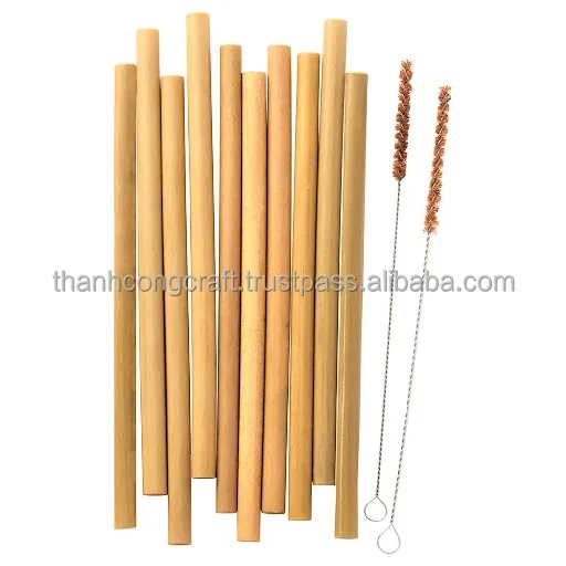 THANHCONG Wholesale Protect Environment With New Products of Bamboo Straw Biodegradable Straws