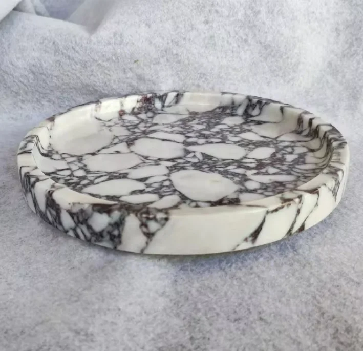 Bowl Home Accessories wooden legs Natural marble Stone Fruit Bowl Makrana White Marble Flower Lotus shape plate Marble Urli