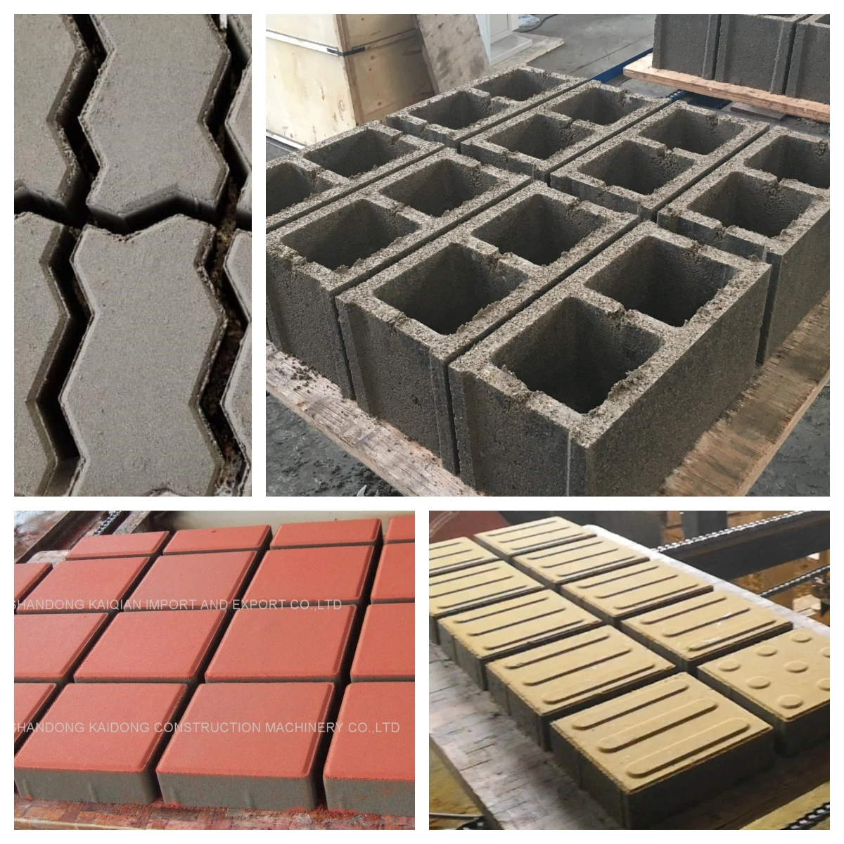 KAIDONG QT5-15 block concrete paving machine brick price hollow making vibrated block machine make block