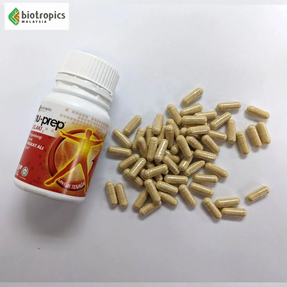 New Original Nu-Prep Brand Pure Malaysian Tongkat Ali Extract 60 Capsules Per Bottle for Male Vitality