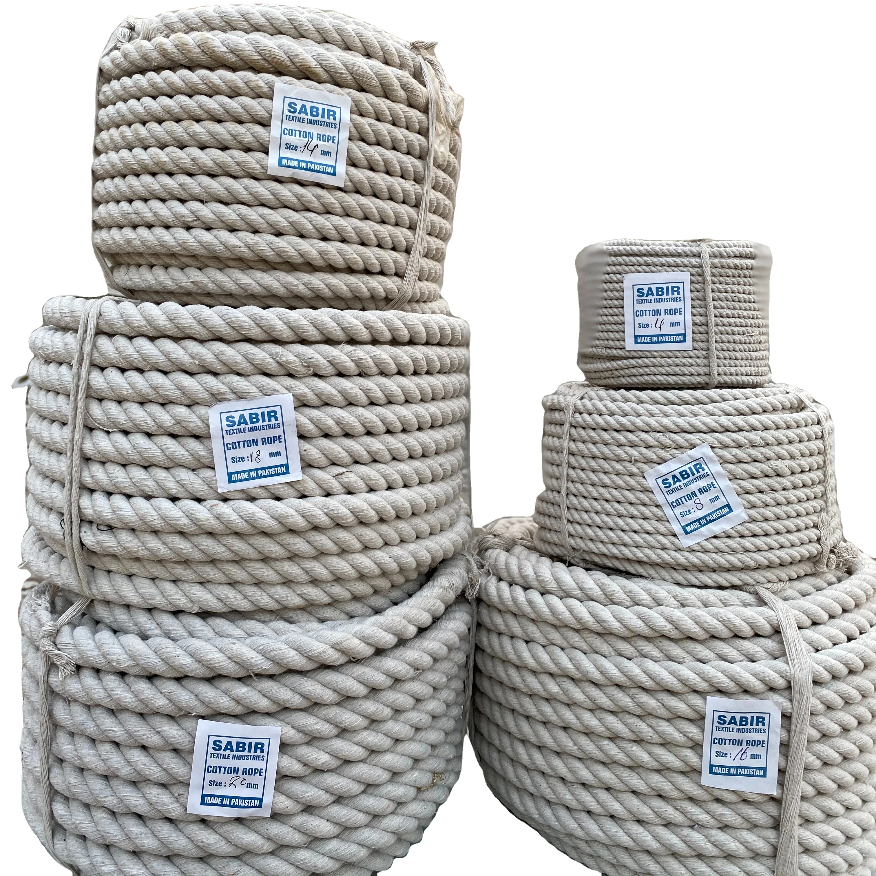 Скрученный хлопчатобумажный Канат диаметром 20 мм