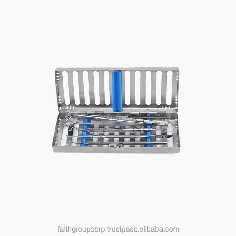 Dental Sterilization Rack Surgical Autoclavable Sterilization Box Dental Cassette File Burs Disinfection Tray