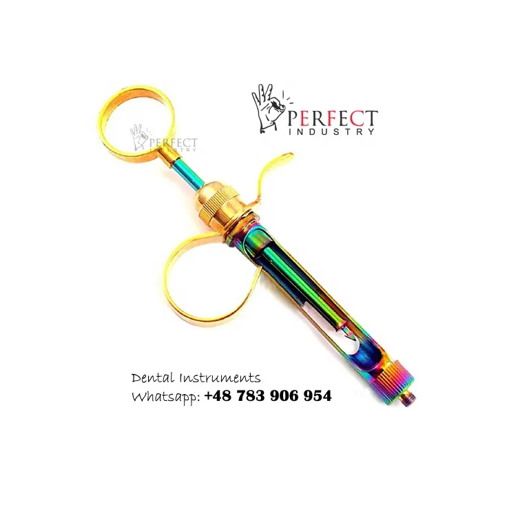 Gold Color Dental Syringe Dental Injection Syringe Professional gold & multi color dental syringes