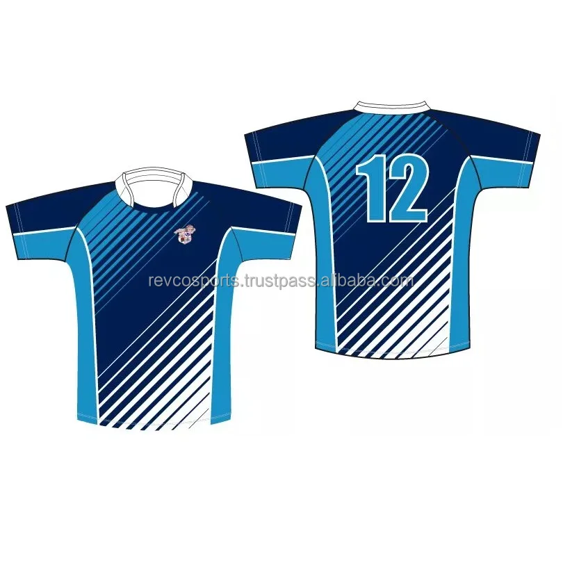 NRL rugby league jersey shirt Australia new product of rugby jersey ideas 2024 springbok rugby jersey Light Blu and Navy Blue