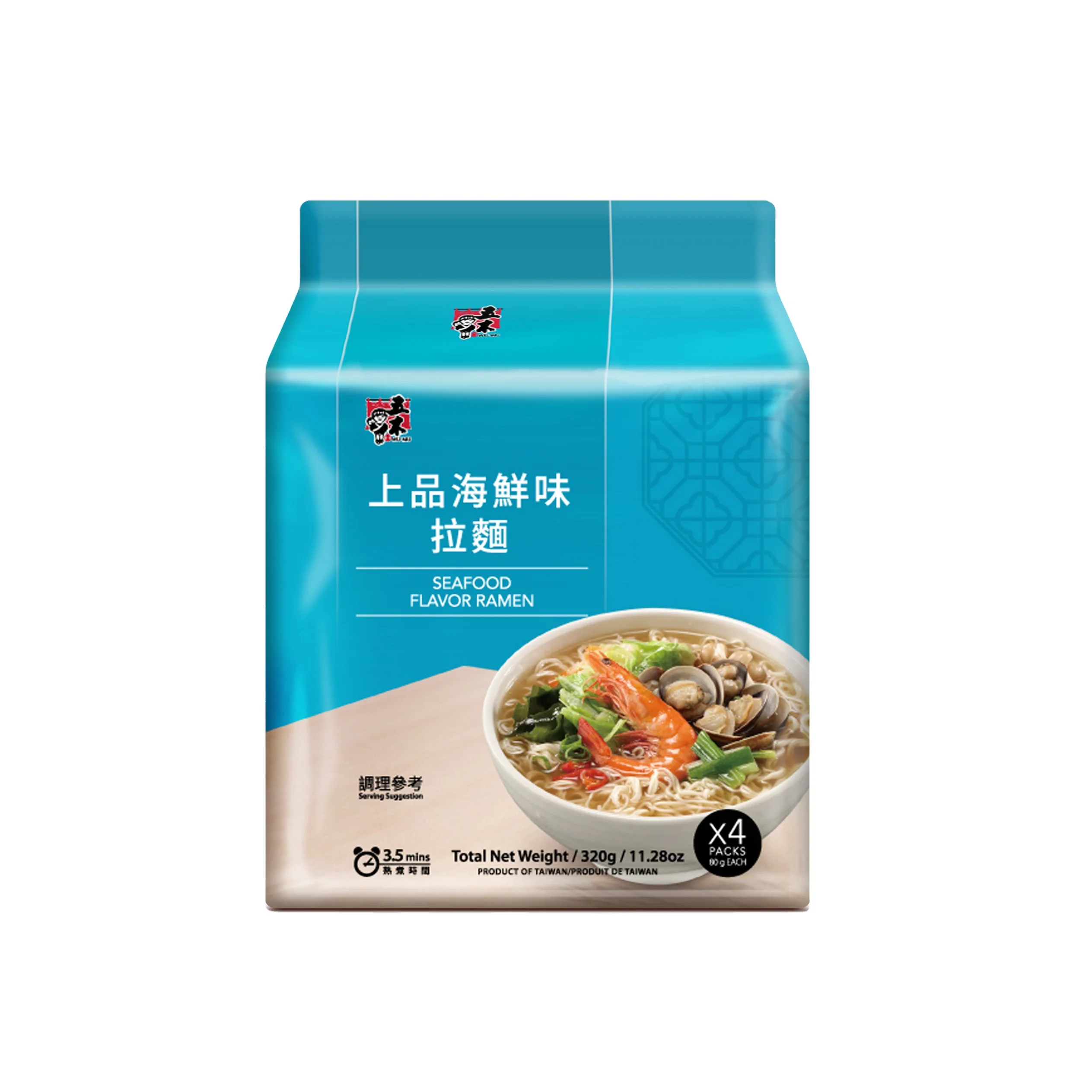 Суповая лапша 80 г со вкусом водорослей и морепродуктов комбинированная упаковка