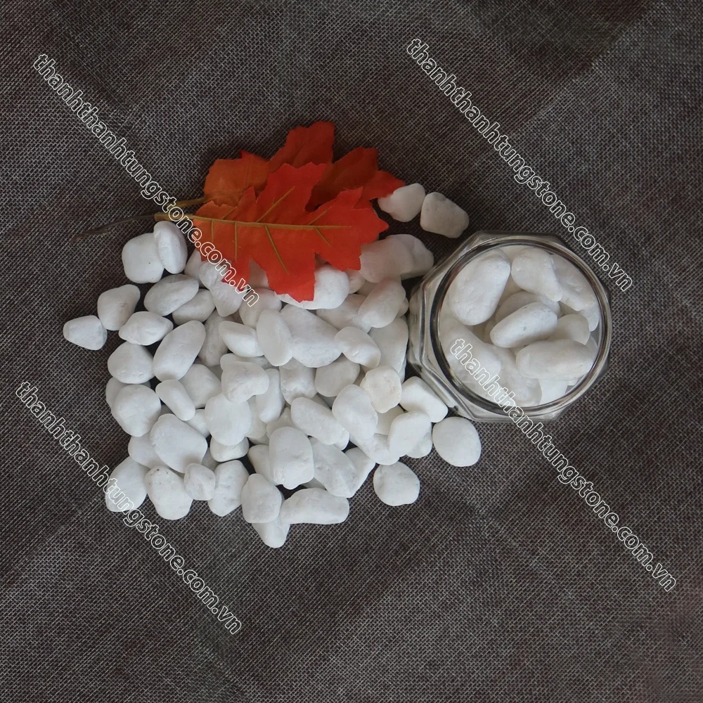 Pure White Tumbled Low Price Natural Stone Glass Pebbles In Bulk Polished Stone Cheap Blue Black Mexican Beach Pebble Crushed