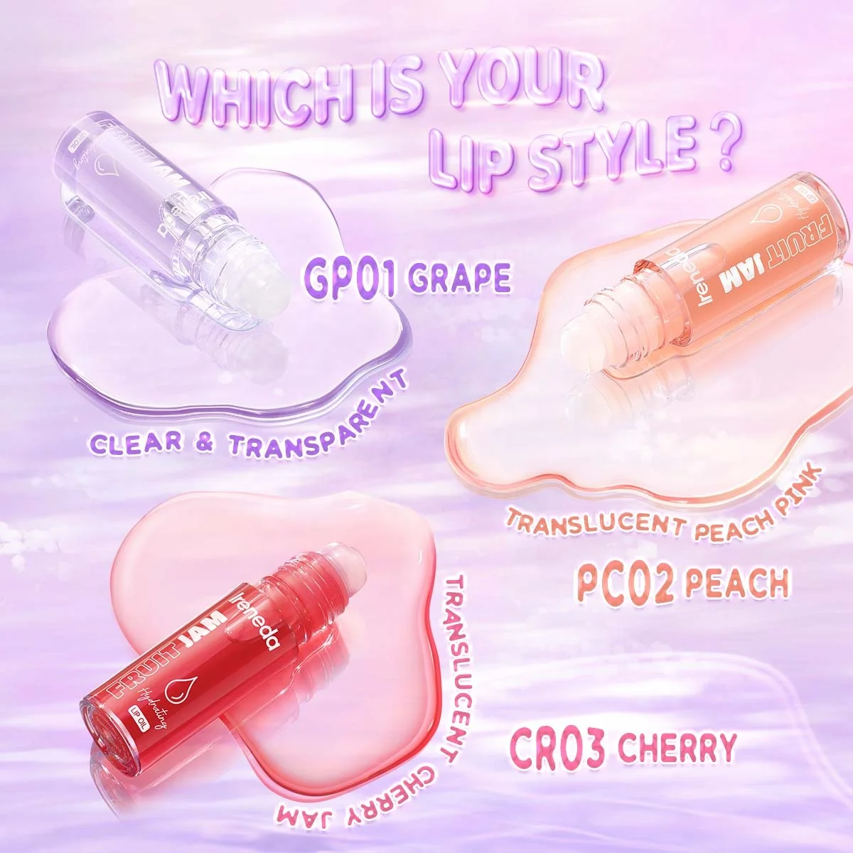 IRENEDA IR-L03 Roller Ball Head Cute Lip Oils  Hydrating Tinted Lip Plumper Oil