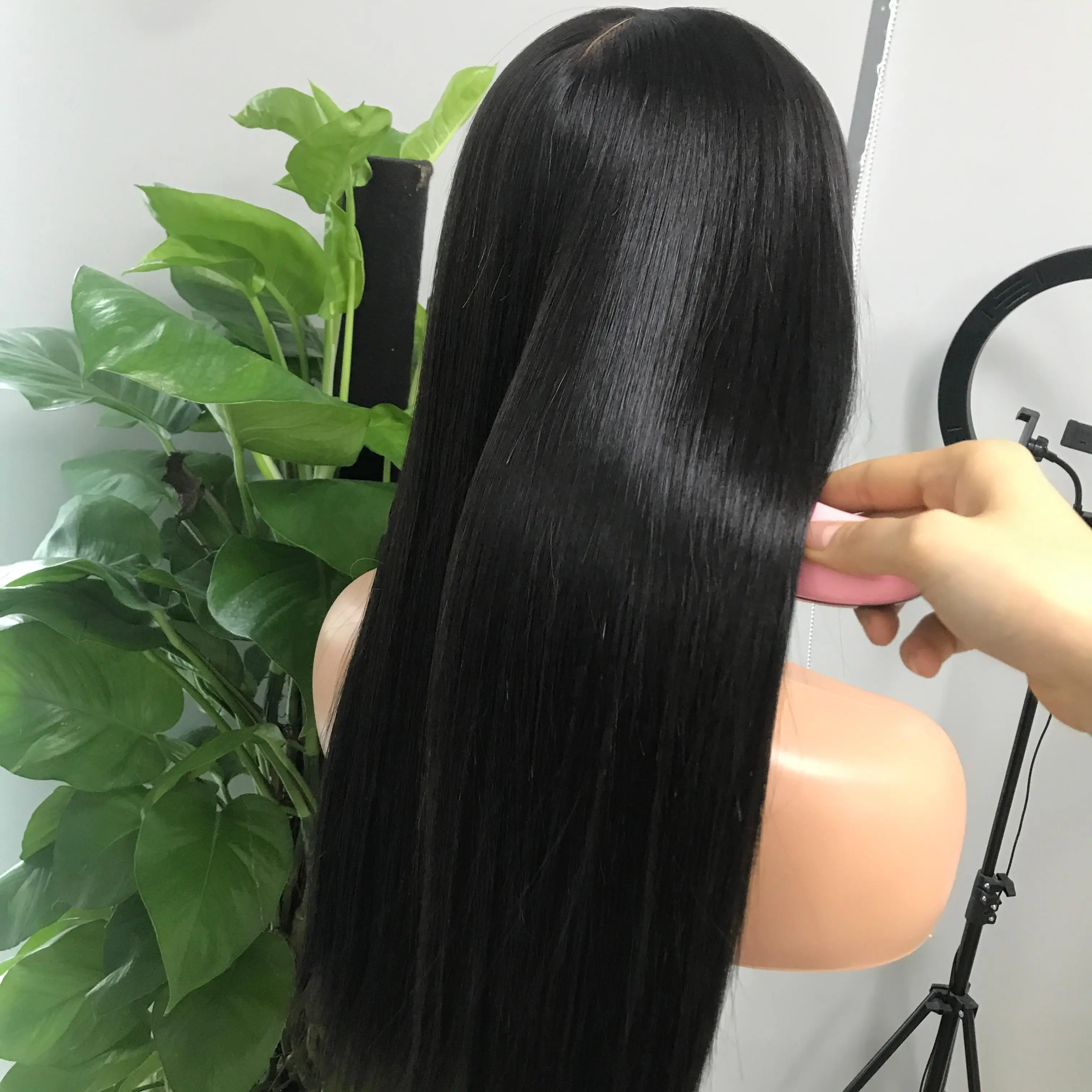 SDD Human Hair Wig Bone Straight Natural Black Color 100% Vietnamese Human Hair Extensions Cuticle Aligned Women Hair Wig