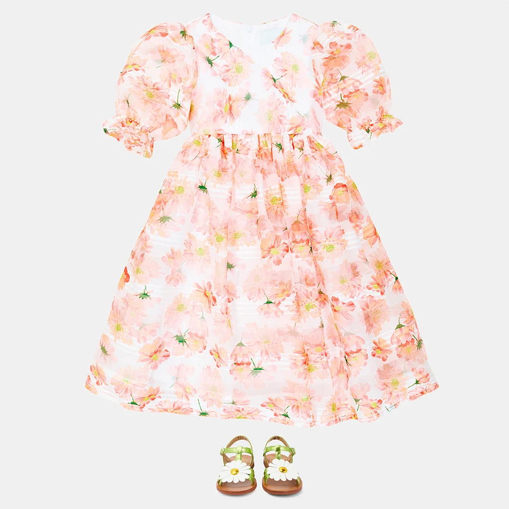 Wholesale OEM summer infant baby girls smocking dresses hot sale vintage casual ruffles hand smocked toddler girls dresses