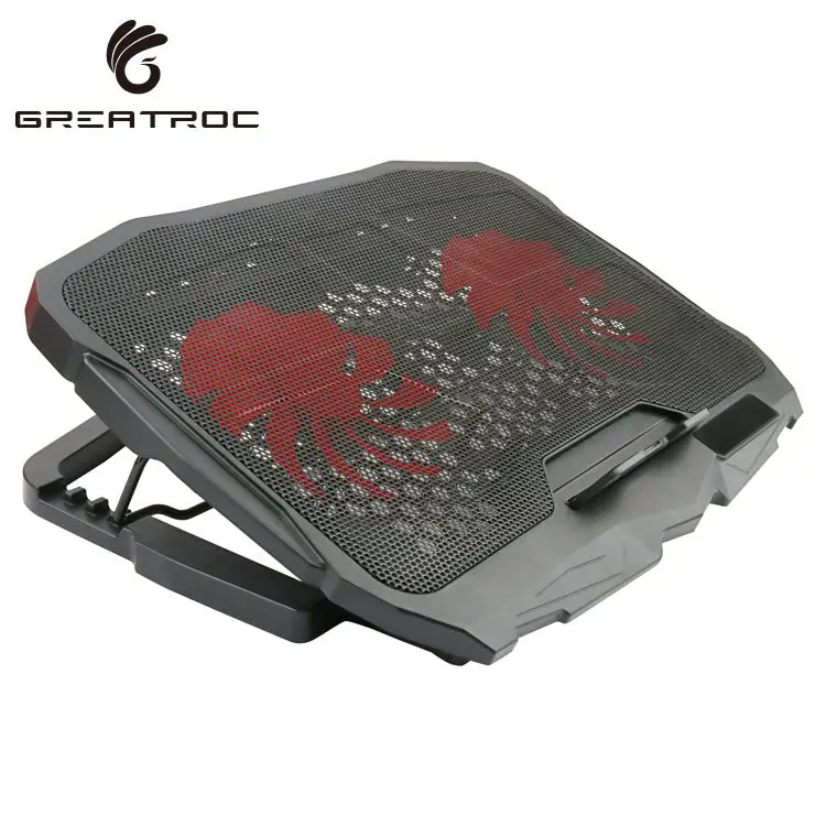 Great Roc laptop desk bed tray laptop angle adjustable with2 fans and LCD laptop cooler stand