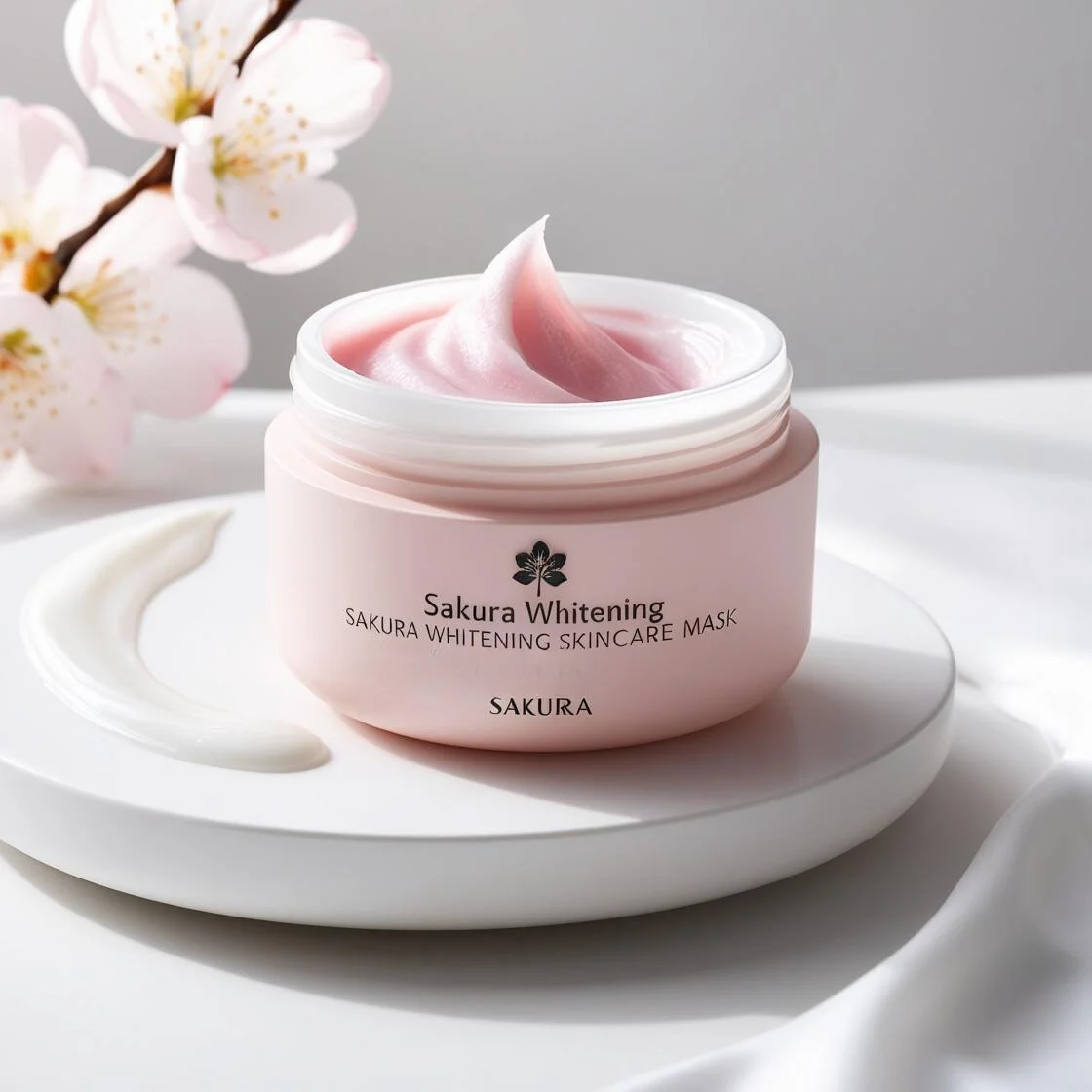 Sakura Extract Whitening Functional Facial Sheet and Cream. Revitalize and Brighten Your Complexion.