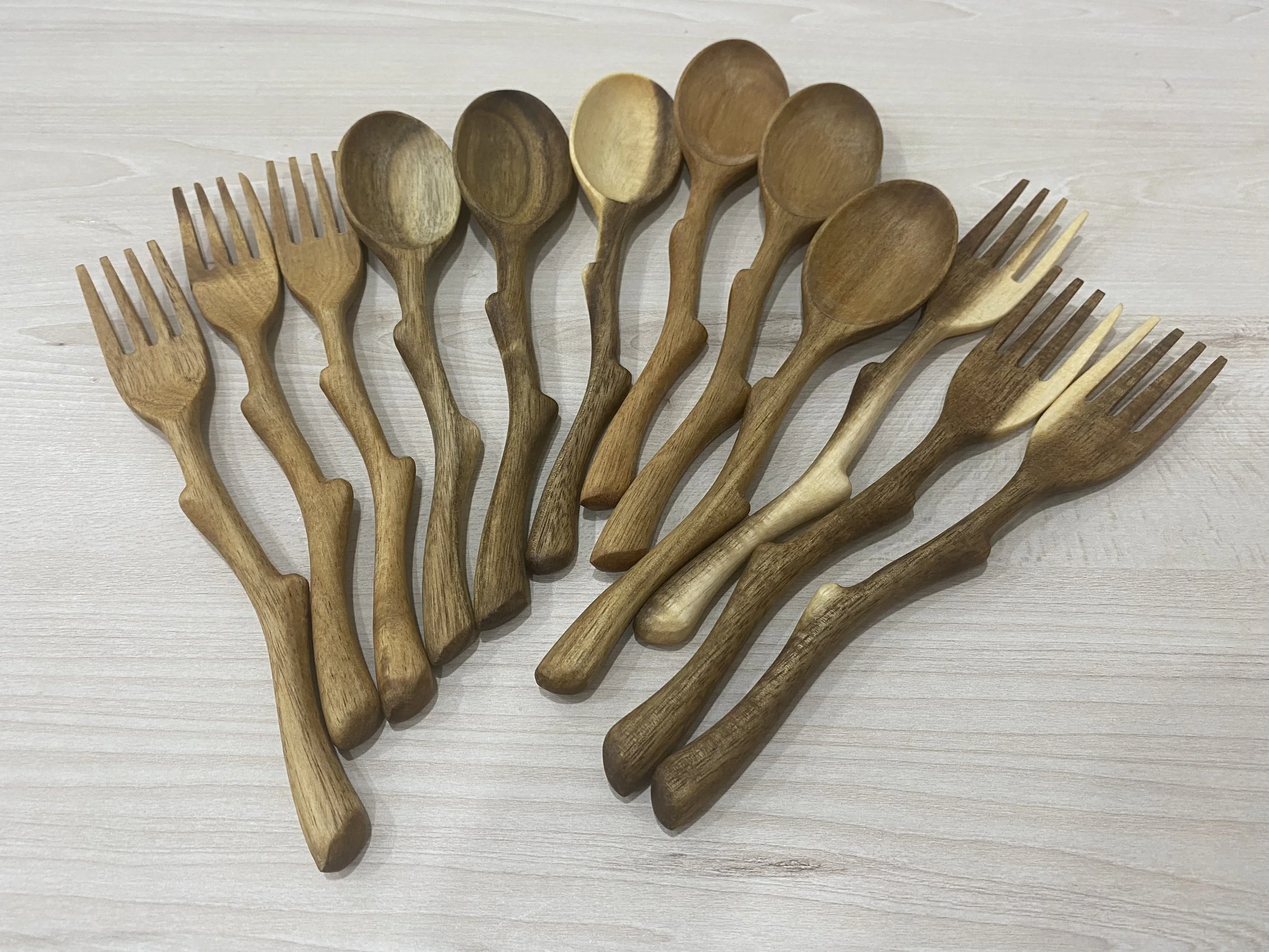 Small Wooden Tea Spoon / Folk Serving Wooden Utensils For Daily Use 100% Natural and Eco-Friendly from Vietnam