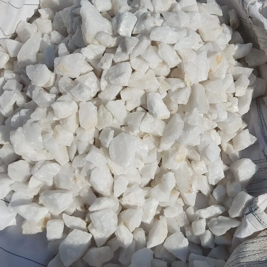 High Quality Snow White Natural Crystalline Quartz Lumps Industrial Grade Gravel & Crushed Stone for Precious Applications