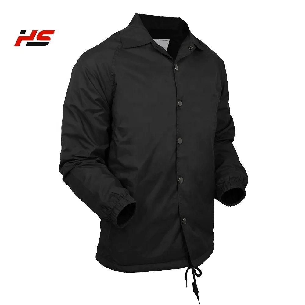 OEM service Light Weight Mens Casual Coach Jackets Wholesale waist elastic cuffs plus size jackets