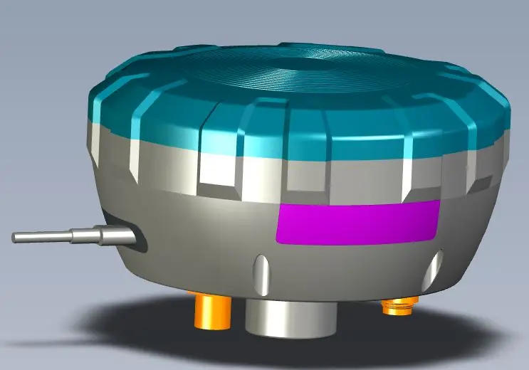 GNSS four star eight frequency RTK differential base station measuring antenna and IP67 waterproof RTK base station shell