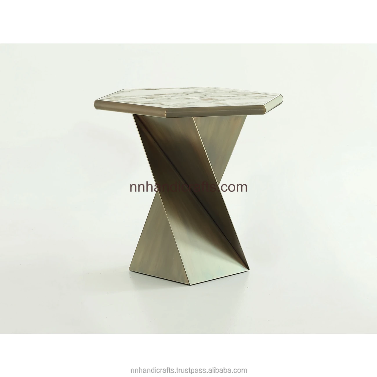 Горячая Распродажа новейший дизайн стальной железный металлический золотой белый черный с порошковым покрытием Круглый дизайнерский кофейный столик принтом журнальные столики бар