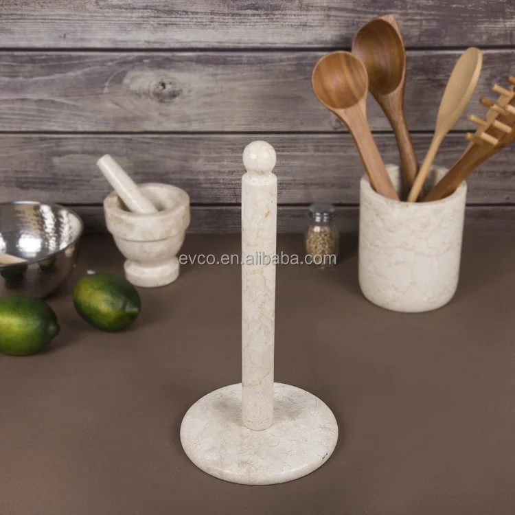 Champagne Marble Deluxe Upright Kitchen Paper Towel Holder Paper Towel Stand Paper Towel Dispenser