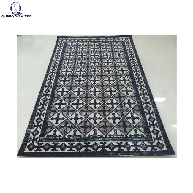 Boho Handmade Black and Gray Rugs and Carpet Knotted Rug 1 Piece Living Room Modern Luxury Carpet Hall Hand Tufted IN;34648 QNS