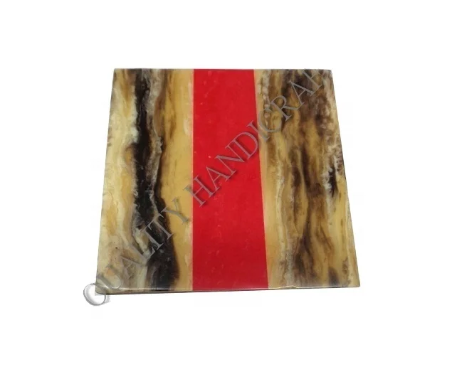 New Best Design 4 Pieces Set Wood Epoxy Resin Coasters Tea Coffee Wine Coaster For kitchen & Table Decoration & Accessories Mat