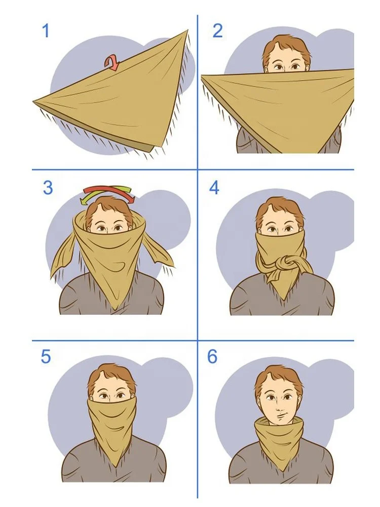 Легкий шарф Shemagh ветрозащитный для мужчин и