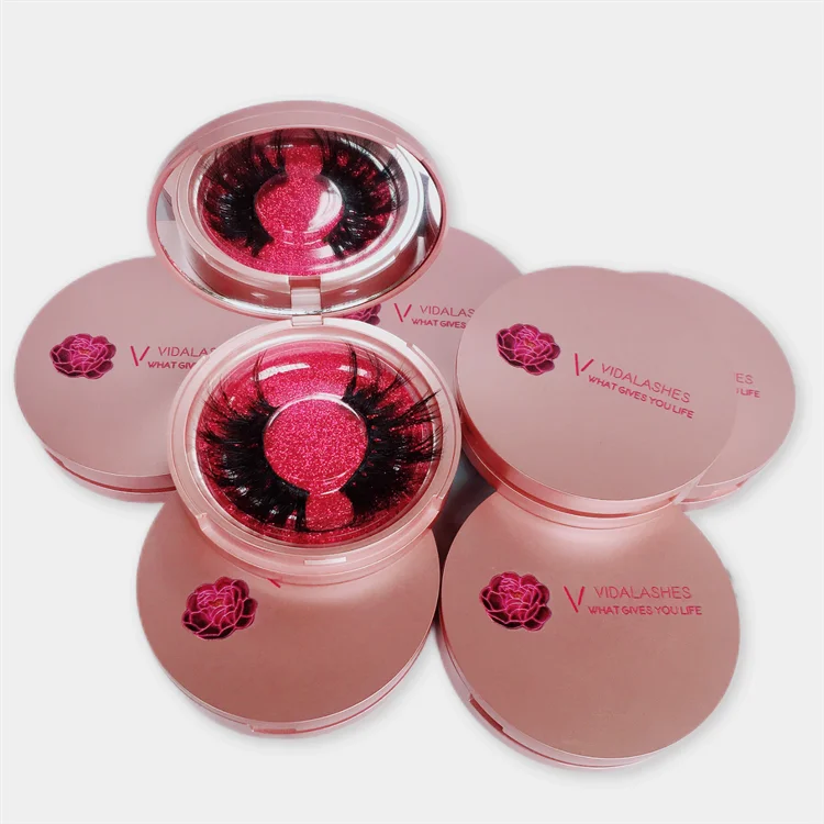 Eyelash vendor customized boxes and logo 3d Mink Eyelash Packaging Box Container wholesale acrylic lash box clear case