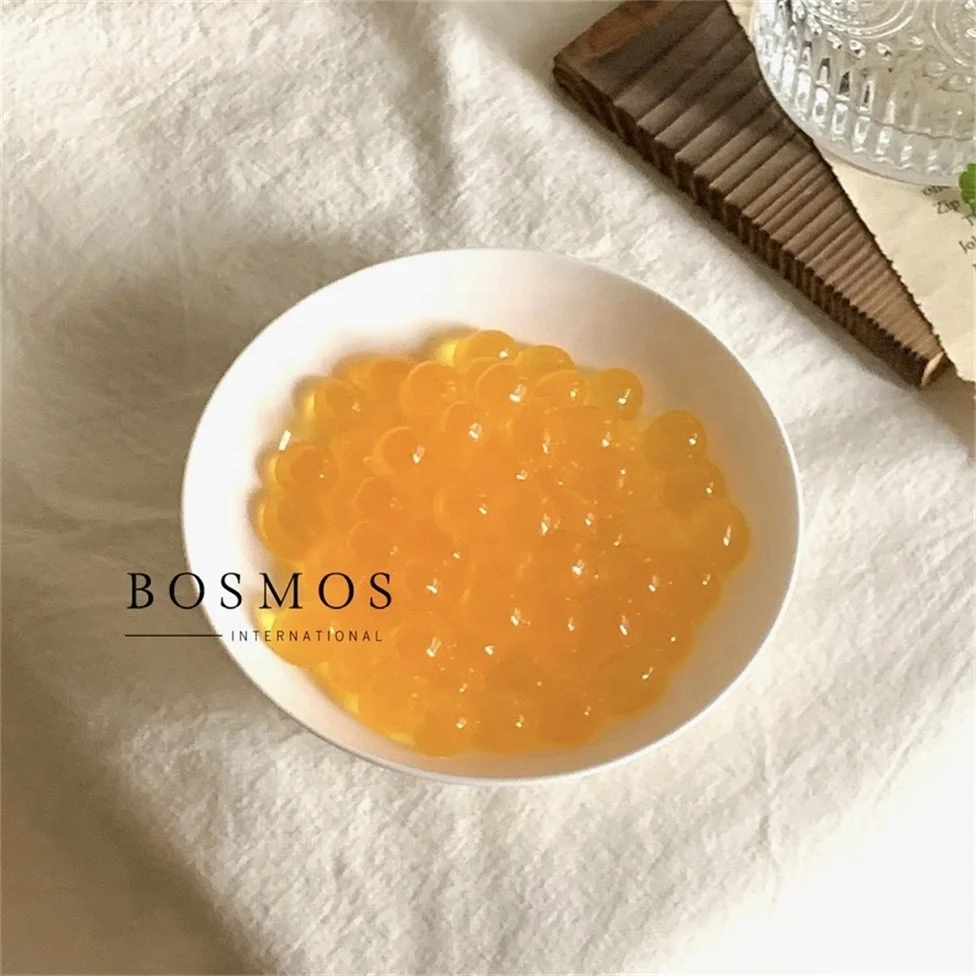 Bosmos_ Passion Fruit Popping Boba 3.2kg- Best Taiwan Bubble Tea Supplier, Popping Boba