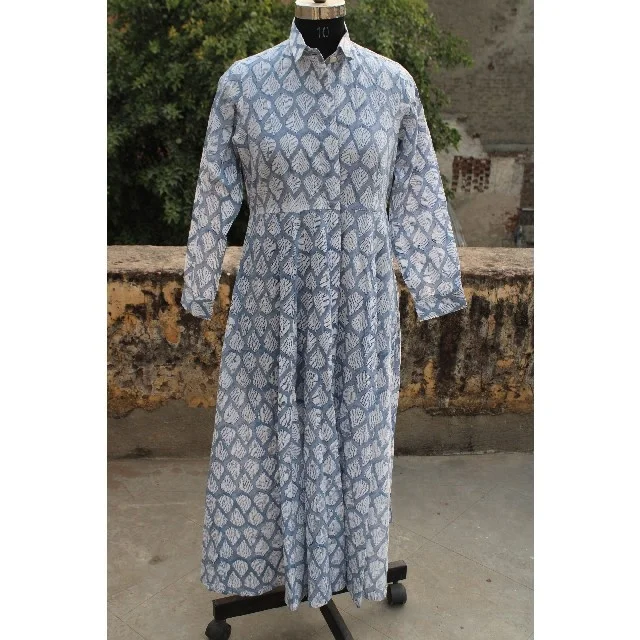 New Arrival Tunic Top Long Dress Ethnic Cotton Long Kurti For Women