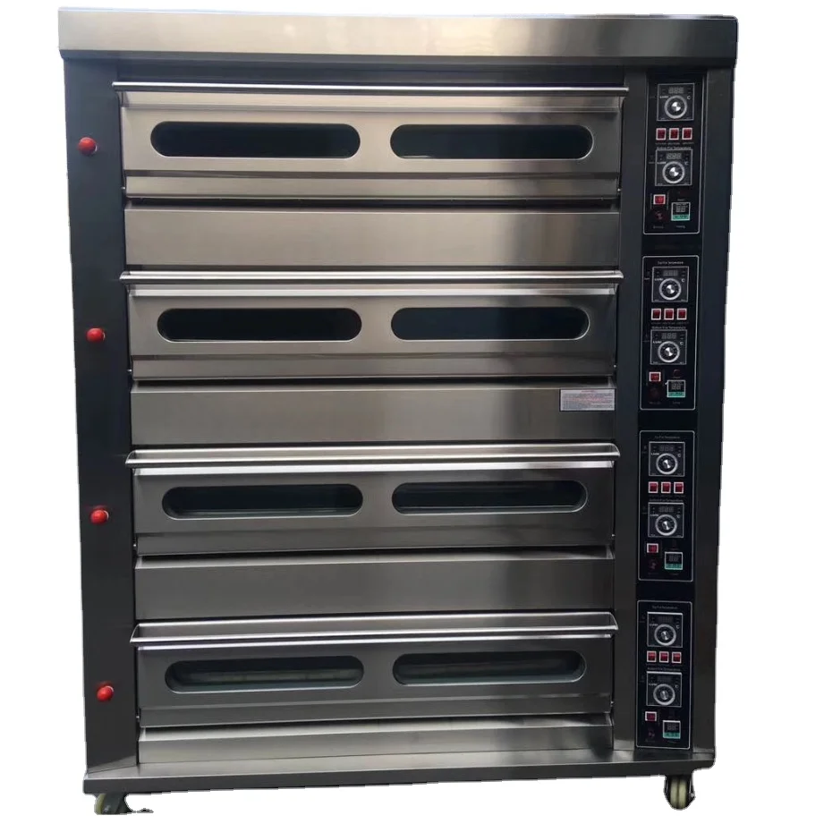 4 ячейки, 16 лотков, производитель духовки Foodsense, промышленная электрическая печь для выпечки хлеба на продажу