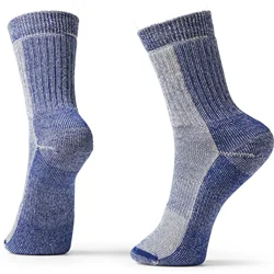 OEM Fit Knitting Crew Sports Heated Men Women Outdoor Hiking Trekking Cycling Super washed Anti-Microbial 50% Merino Wool Socks