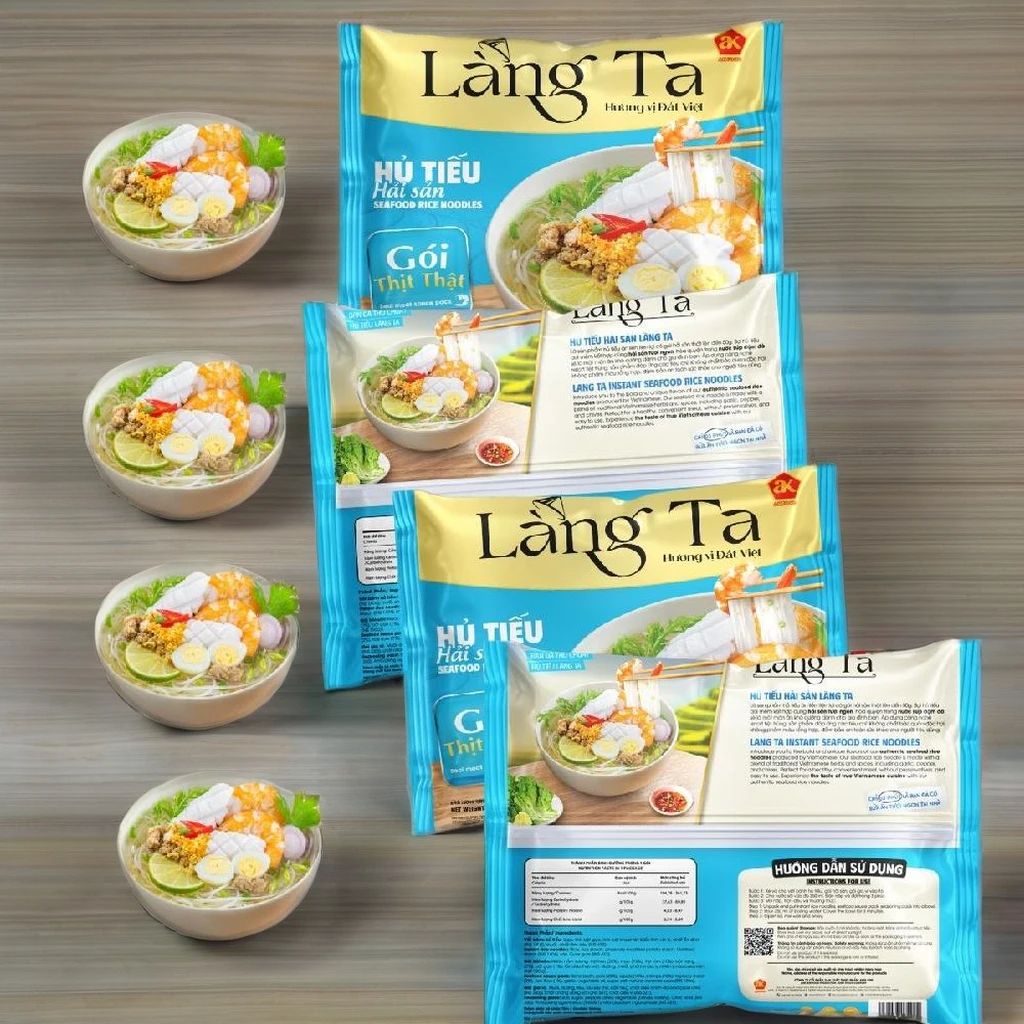 Instant Seafood Rice Noodles with Real Seafood Sauce ISO HACCP Certified Convenient Meals from Vietnam Factory OEM Asian Food