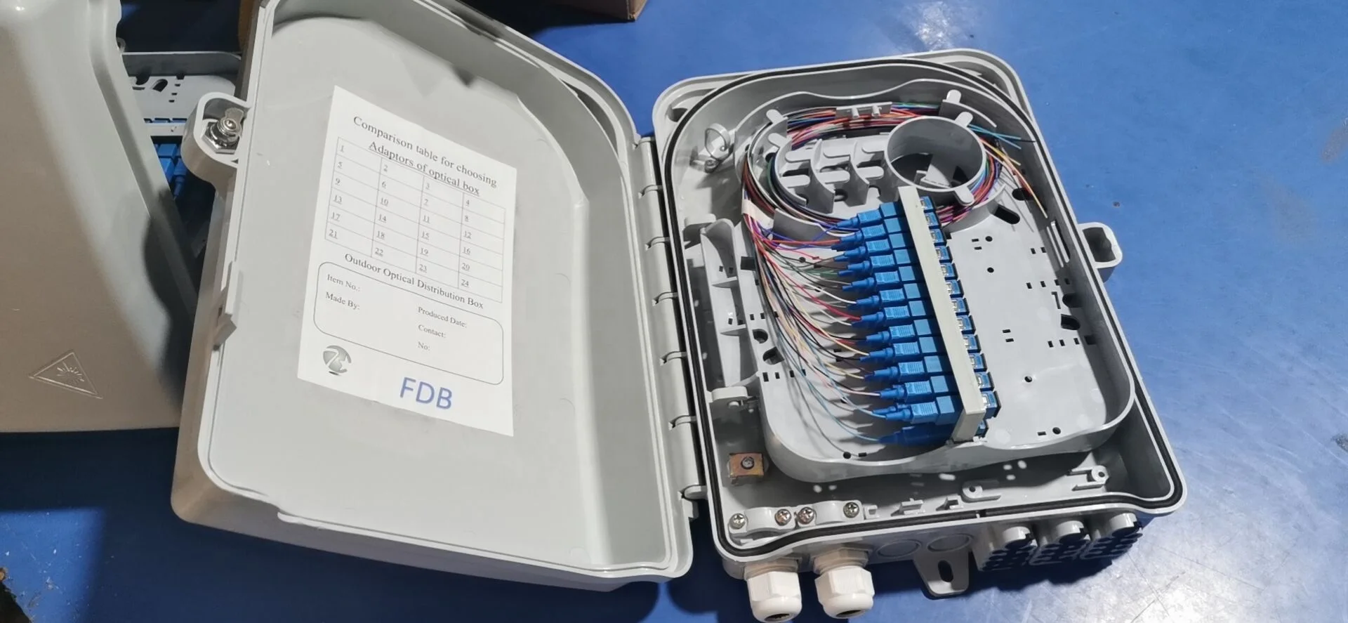 Водонепроницаемый IP68 24 порта ODP / ODB FDB NAP волоконно-оптическая коробка для