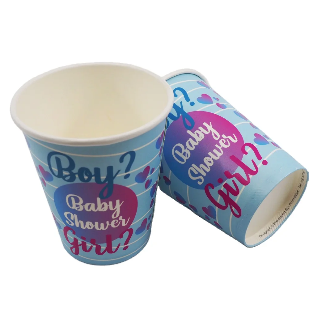 
OEM Custom Logo Disposable Recyclable Paper Cup for Cold and Hot Drink 