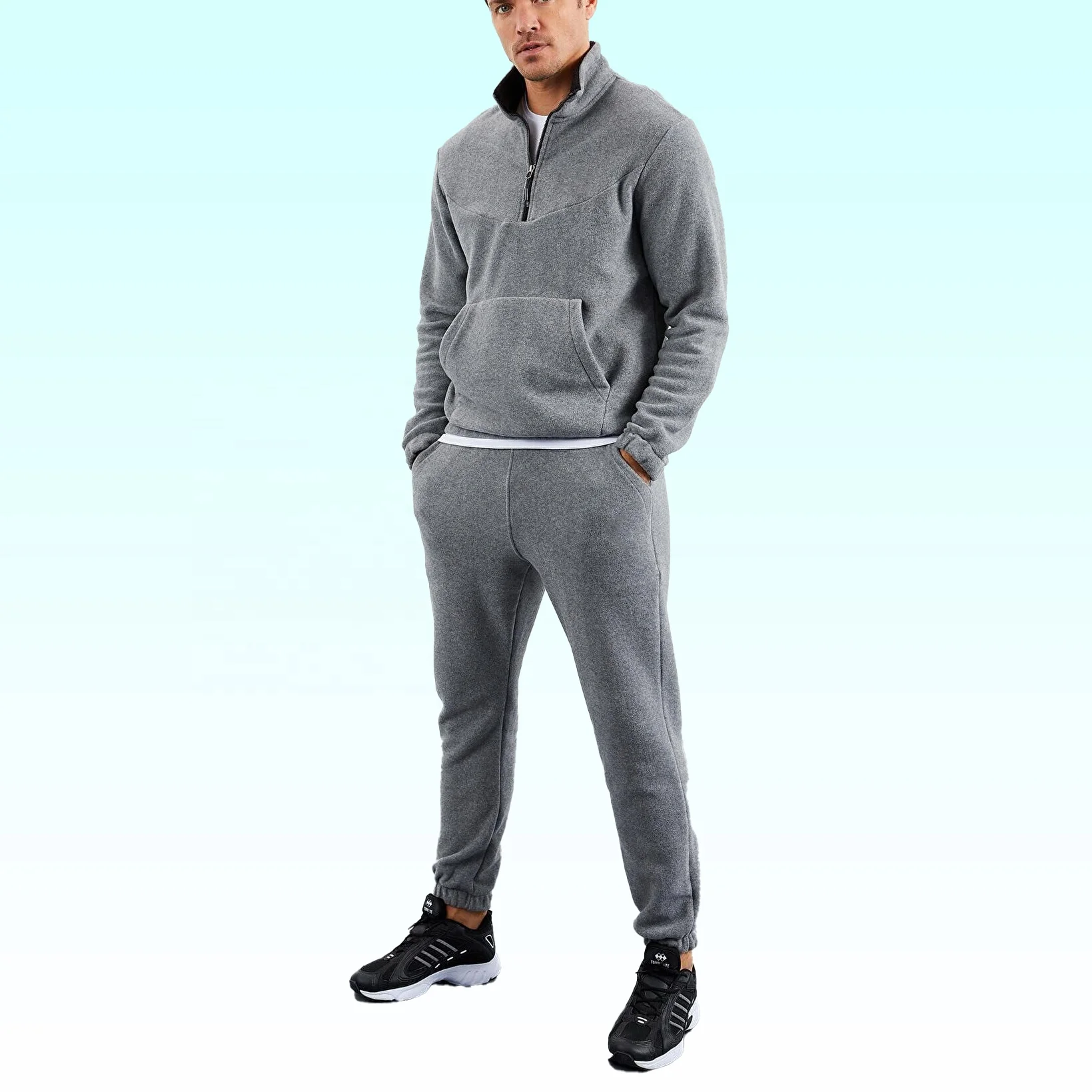 Hot Selling Stylish Color Block Sweat Suit Pullover hoodie with Pant Set / Nice Design Tracksuit 2023