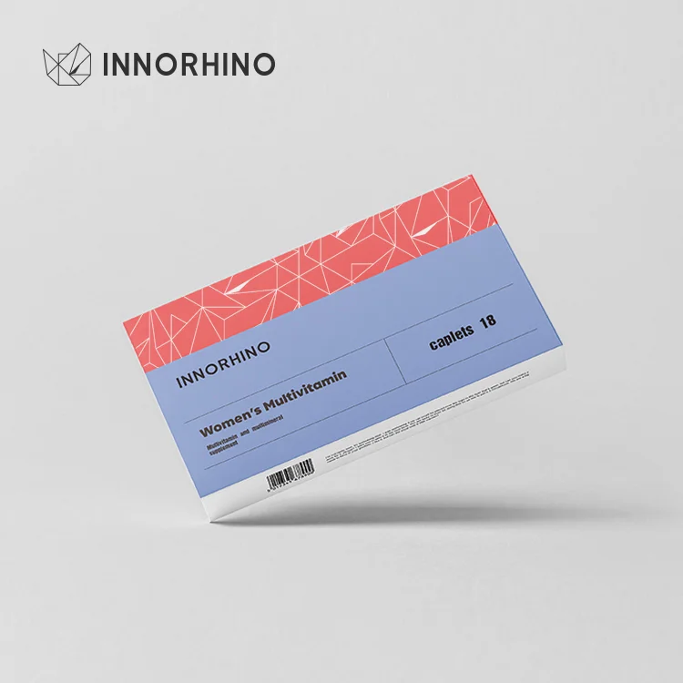 Branded Blister Pack Paper Sleeves Health Supplement Paper Box Packaging for Wellness & Pharmaceutical Product INNORHINO