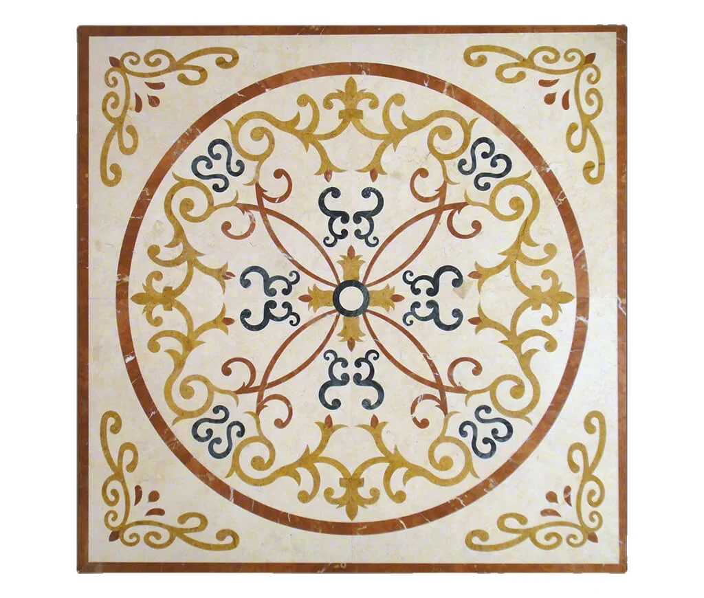 Мраморные инкрустированные напольные покрытия Pietra Dura мраморные полы