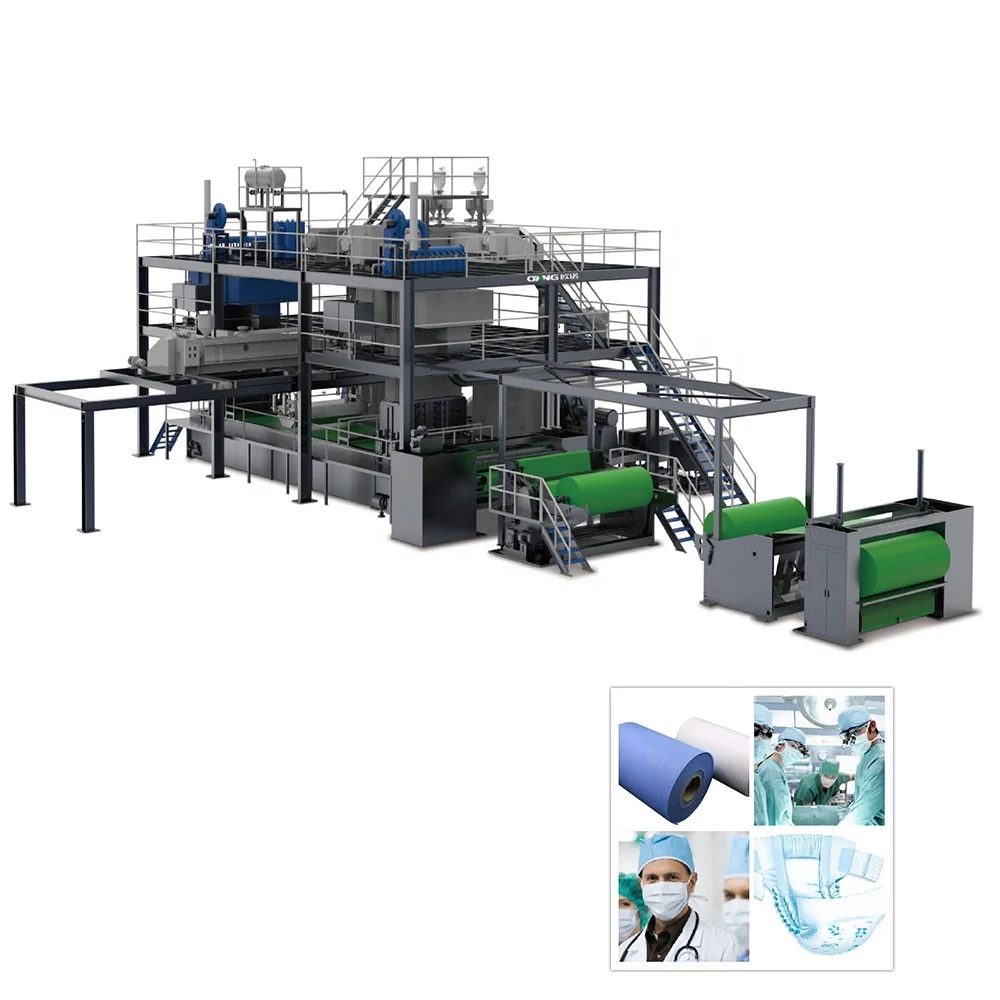 Fully Automatic Spunbond Non Woven Fabric Production Line , PP Polypropylene Non Woven Fabric Making Machine