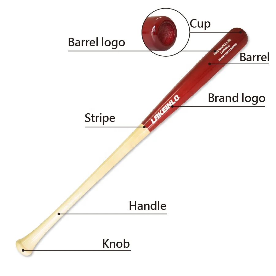 Professional factory customize sugar maple baseball bat