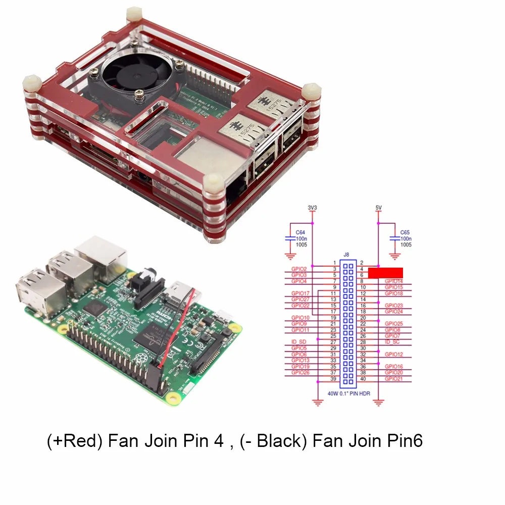 Черный алюминиевый радиатор охлаждающий комплект для Raspberry Pi 3 2