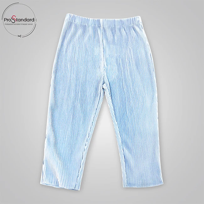 Kids Fashion Two Pieces Set Baby Girls Blue Pleated Top& Trousers Korean Style