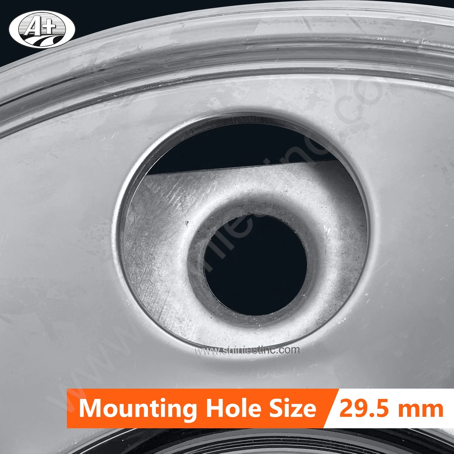 JP 22.5 T304 Stainless Steel Truck / Bus Wheel Cover Protector Ring with Open Center For STEEL WHEEL(4 taper mounting holes)