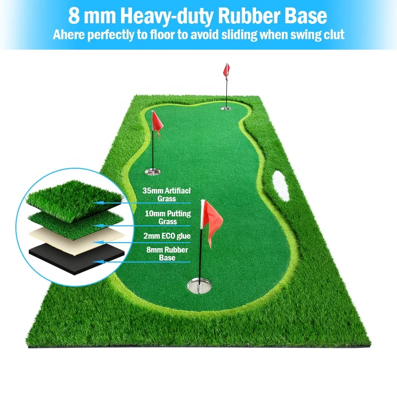 Factory OEM Portable Mini Golf Course Use Folding Green Mat Chipping Putting Custom Practice Golf Putting Green