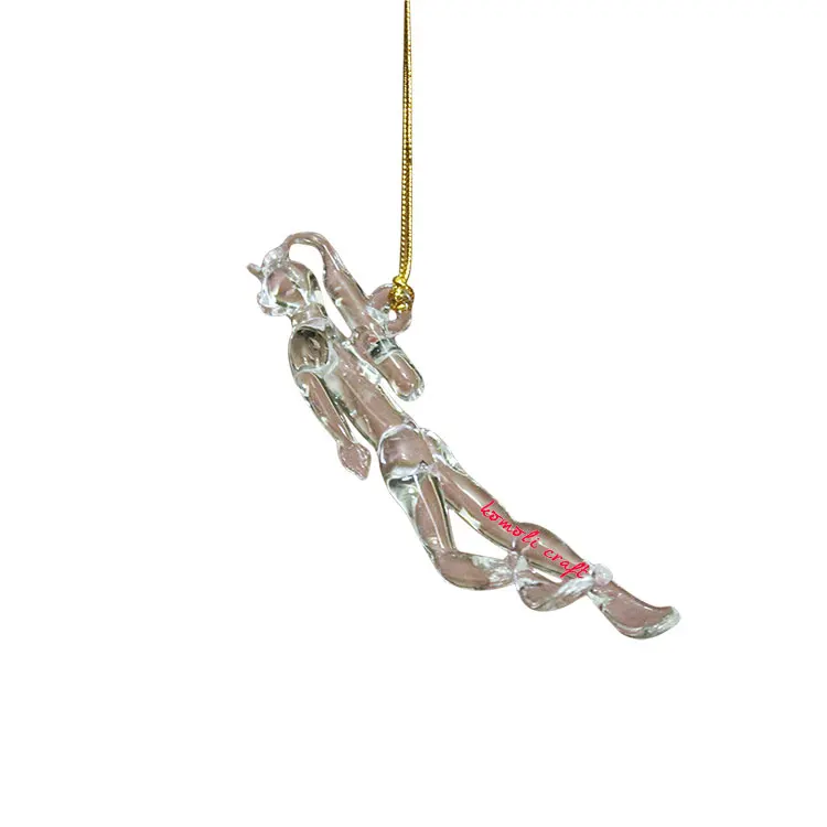 Art Glass Tear Drop Home Decor Clear Glass Hanging for Christmas and Holiday Decor