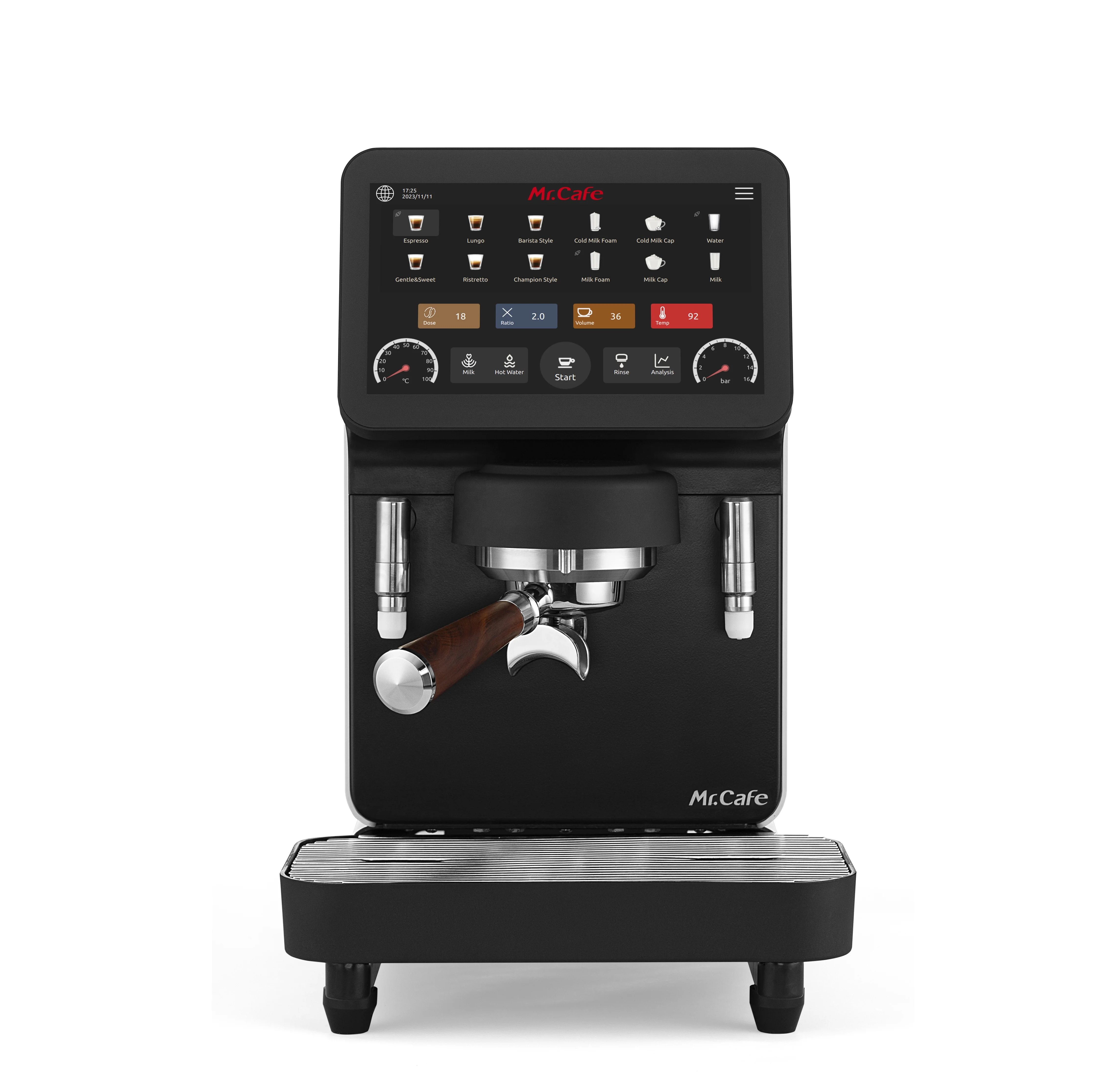 Mr.Cafe S200Plus кофемашина Эспрессо полуавтоматическая традиционная кофеварка эспрессо с автоматической молочной пеной