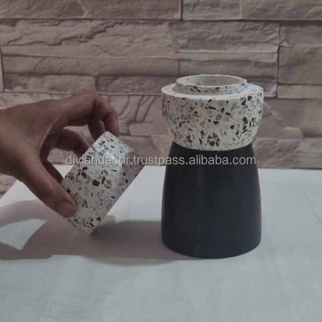Terrazzo Bakhoor Oud Mubkhar Burner Wholesale Aromatic Scent Home Fregnance Oud India For Middle East Burner