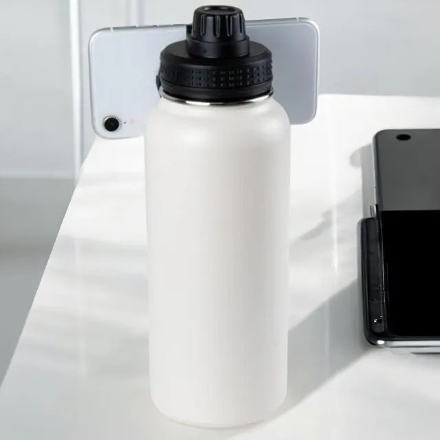 Phone Mount 750 ml Double Wall 32 oz 40 oz Stainless Steel Water Bottle With Magnet Lid